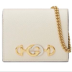 Gucci Zumi Grainy Leather Card Case Wallet